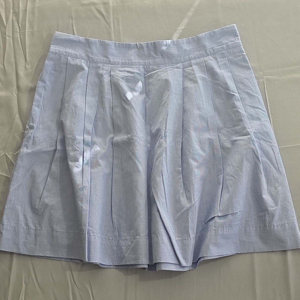 Lands' End Canvas Blue Cotton Mini Skirt - Picture 2 of 9
